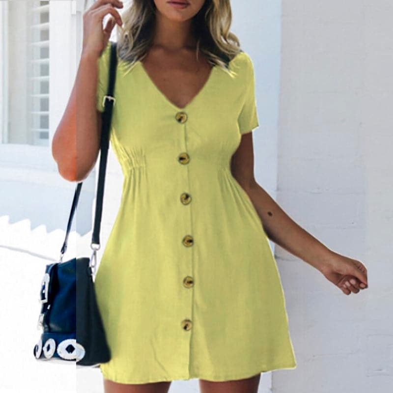 Nadine - Elegante abito estivo con bottoni