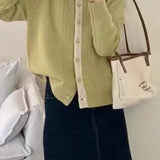 Cardigan in maglia con pizzo vintage