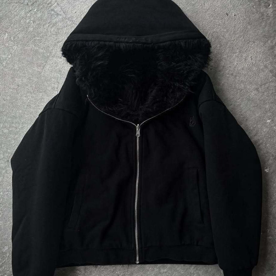 Felpa con cappuccio minimalista a doppio strato