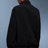 Felpa ampia e solida con mezza zip da atletica