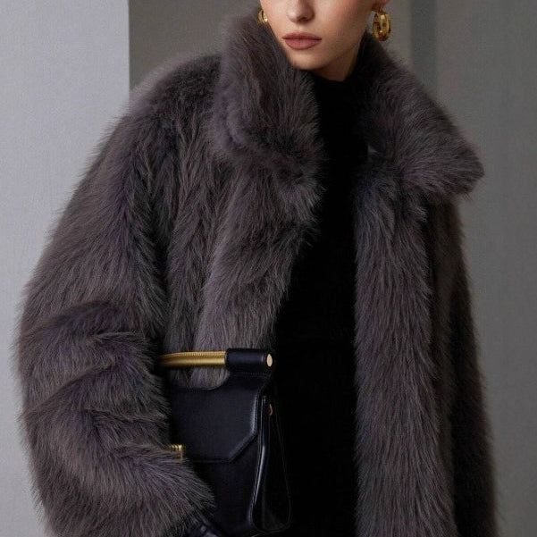 Cappotto invernale in pelliccia sintetica