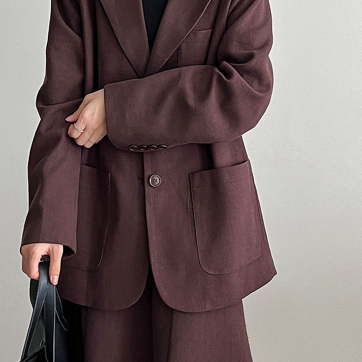 Blazer in lino dalla vestibilità rilassata