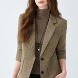 Blazer in lana marrone Maillard