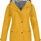 Elegante giacca impermeabile e antivento da donna
