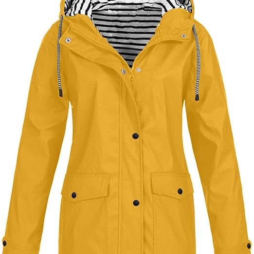 Elegante giacca impermeabile e antivento da donna