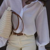 Camicetta a maniche lunghe in Tencel con bottoni