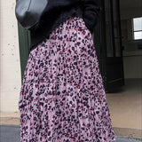 Gonna midi svasata leopardata vintage