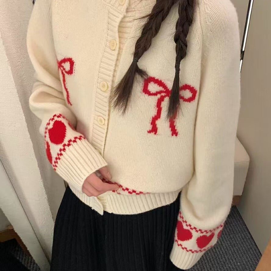 Cardigan con fiocco frontale dalla vestibilità rilassata