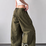 Pantaloni cargo larghi con stampa in stile americano