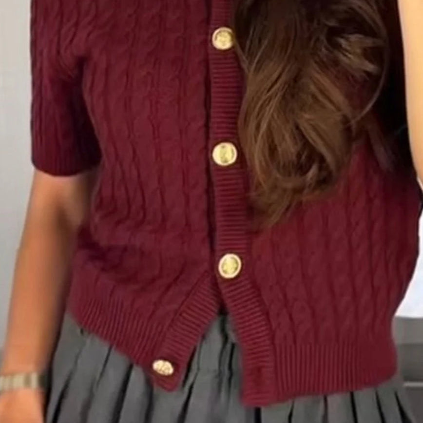 Cardigan in maglia a righe