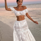 Completo canotta corta Pure Desire con gonna a vita alta