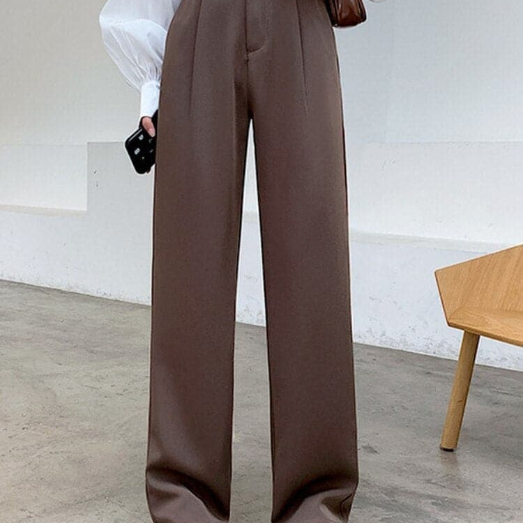 Pantaloni a vita alta da donna - Taglio svasato moderno - Eleganti e comodi