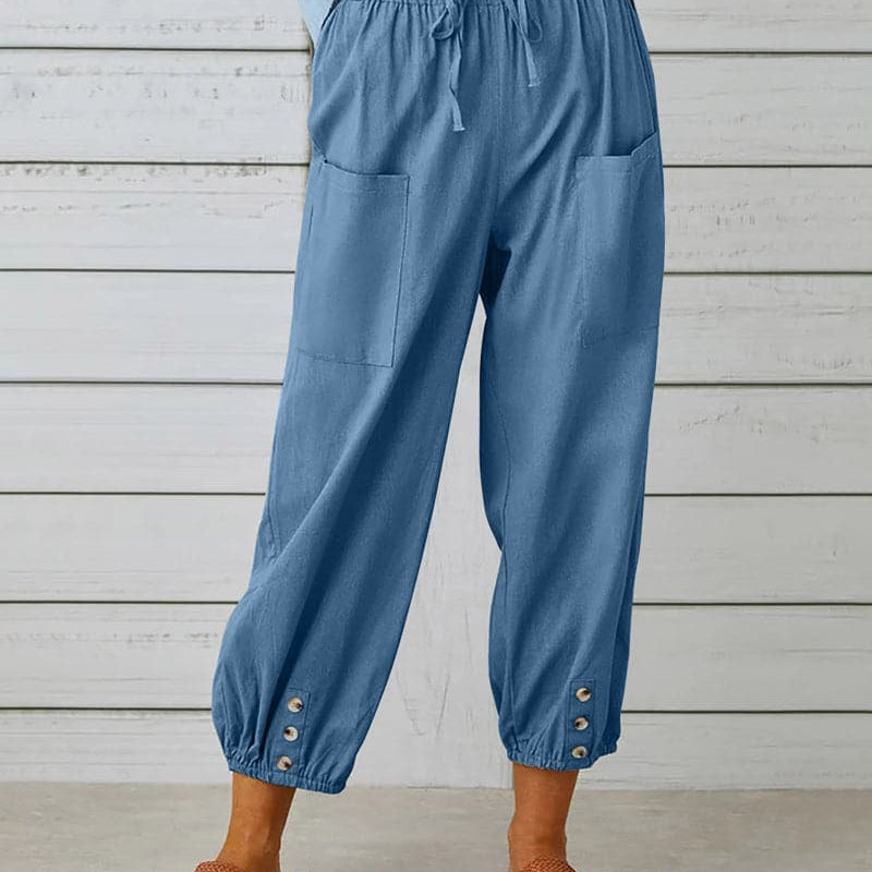 Pantaloni da donna - Vita alta - Vestibilità ampia - Eleganti e comodi