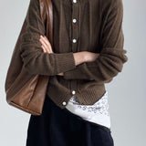 Cardigan in maglia di lana atmosferica