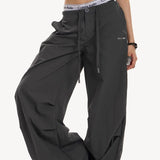 Pantaloni cargo militari grigi retrò Y2K