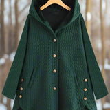 Giacca trapuntata con cappuccio comoda, elegante e pratica per le donne