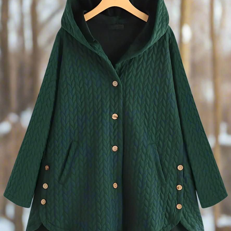 Giacca trapuntata con cappuccio comoda, elegante e pratica per le donne