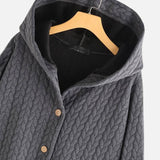 Giacca trapuntata con cappuccio comoda, elegante e pratica per le donne