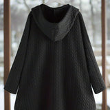 Giacca trapuntata con cappuccio comoda, elegante e pratica per le donne