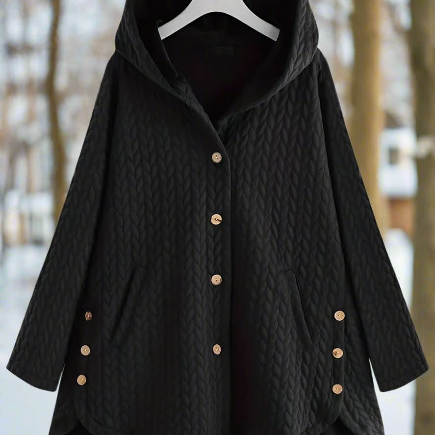 Giacca trapuntata con cappuccio comoda, elegante e pratica per le donne