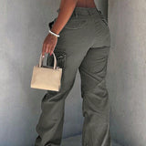 Pantaloni cargo estivi slim fit a gamba dritta