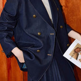 Blazer doppiopetto in twill