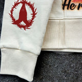 Felpa con cappuccio e stampa vintage