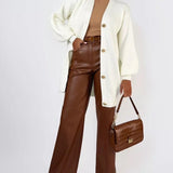 Cardigan in maglia rilassata tinta unita