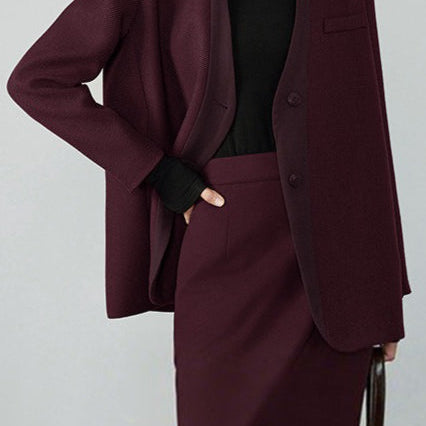 Blazer monopetto con scollo a V