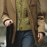 Blazer monopetto in misto lana