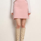 Minigonna a trapezio in lana