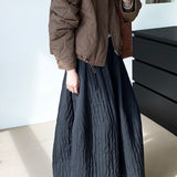 Gonna midi imbottita in cotone trapuntato vintage