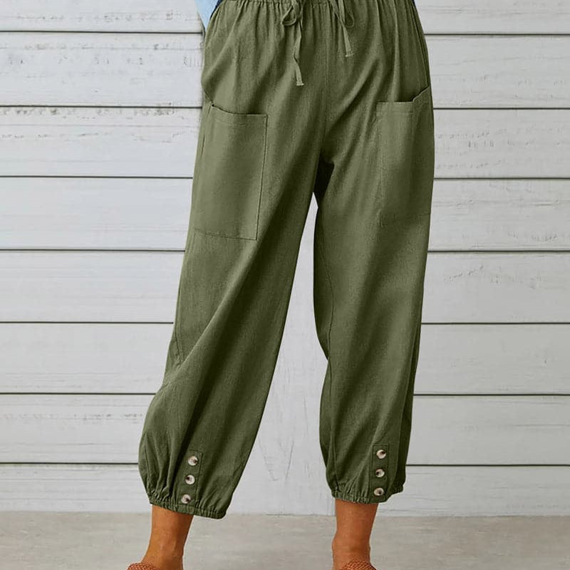 Pantaloni da donna - Vita alta - Vestibilità ampia - Eleganti e comodi