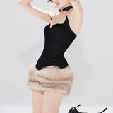 Completo due pezzi in pile tubolare senza schienale tinta unita