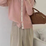 Cardigan in maglia con pizzo vintage