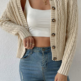 Cardigan caldo lavorato a maglia a maniche lunghe