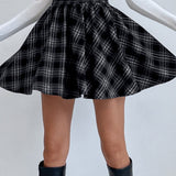 Minigonna versatile a quadri