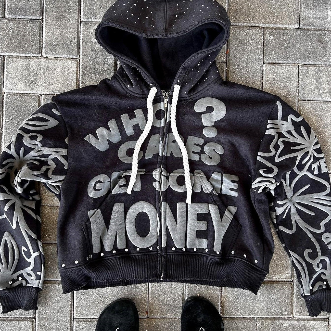 Felpa con cappuccio grafica Street Style