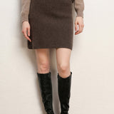 Minigonna a trapezio in lana