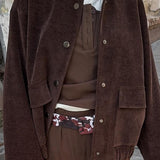 Giacca monopetto con collo alto