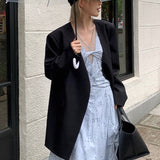 Blazer casual nero oversize