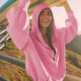 Felpa sportiva corta con coulisse