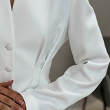 Blazer con scollo a V e cintura in vita