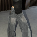 Jeans decostruiti lavati vintage