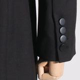 Elegante blazer in rete trasparente sexy con scollo a V