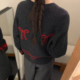 Cardigan con fiocco frontale dalla vestibilità rilassata