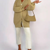 Cardigan in maglia rilassata tinta unita