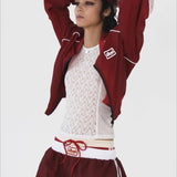 Giubbotto bomber retrò ricamato