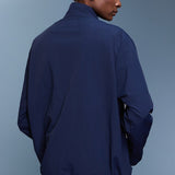 Felpa ampia e solida con mezza zip da atletica