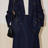 Blazer doppiopetto in twill